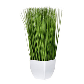 22.5" Artificial Green Potted Grass