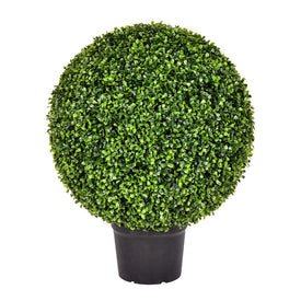 24" Artificial Green Boxwood Ball