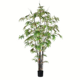 7' Artificial Potted Black Japanese Bamboo Tree