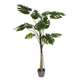 54" Artificial Potted Grand Split Philodendron Tree