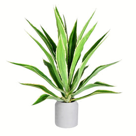 34" Artificial Potted Green Yucca Plant