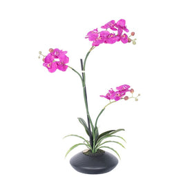 25" Artificial Purple Potted Orchid
