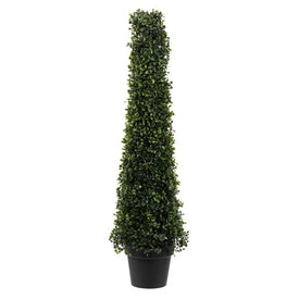 3' Potted Artificial Boxwood Cone