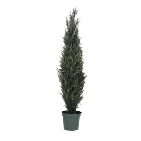 6' Artificial UV-Resistant Pond Cypress Tree in Two-Tone Green Pot