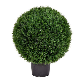 24" Artificial Green Cedar Ball
