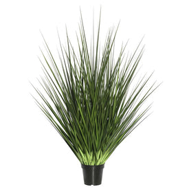 60" Artificial Potted Extra-Full Green Grass