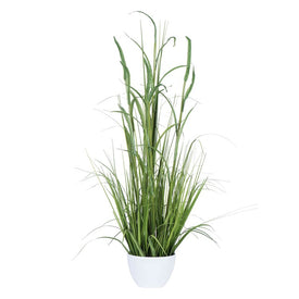 41" Artificial Green Potted Bamboo and Grass