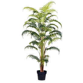 59" Artificial Potted Fern Palm Real Touch Leaves