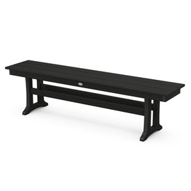 Farmhouse Trestle 65" Bench - Black