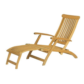 Steamer Teak Folding Outdoor Deckchair Lounge