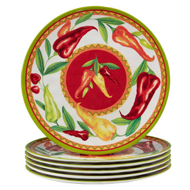 Red Hot 11" Dinner Plates Set of 6