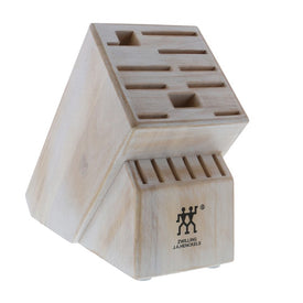 Twin Rustic White 16-Slot Knife Block