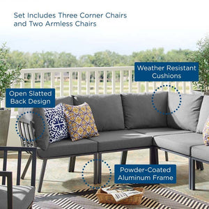 EEI-3789-SLA-CHA Outdoor/Patio Furniture/Outdoor Sofas