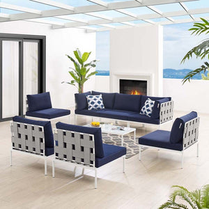 EEI-4941-GRY-NAV-SET Outdoor/Patio Furniture/Outdoor Sofas