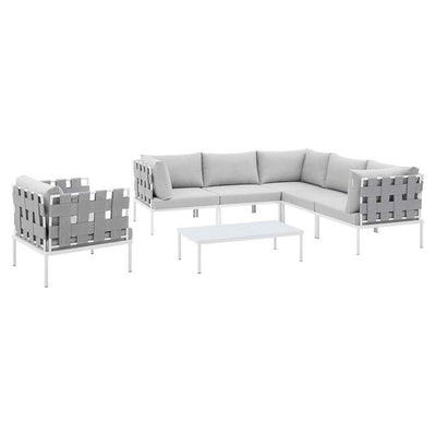 Product Image: EEI-4937-GRY-GRY-SET Outdoor/Patio Furniture/Outdoor Sofas