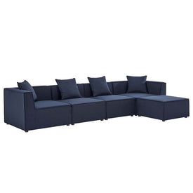 Saybrook Outdoor Patio Upholstered Five-Piece Sectional Sofa
