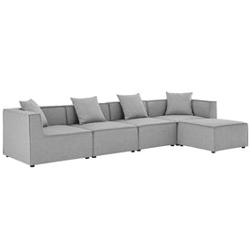 Saybrook Outdoor Patio Upholstered Five-Piece Sectional Sofa