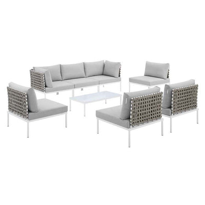 EEI-4939-TAN-GRY-SET Outdoor/Patio Furniture/Outdoor Sofas