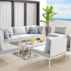 EEI-4940-WHI-GRY-SET Outdoor/Patio Furniture/Outdoor Sofas