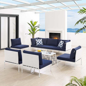 EEI-4940-WHI-NAV-SET Outdoor/Patio Furniture/Outdoor Sofas