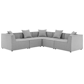 Saybrook Outdoor Patio Upholstered Five-Piece Sectional Sofa