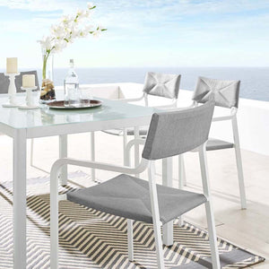 EEI-3573-WHI-GRY Outdoor/Patio Furniture/Outdoor Chairs