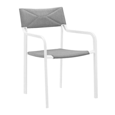 Product Image: EEI-3573-WHI-GRY Outdoor/Patio Furniture/Outdoor Chairs
