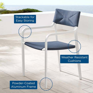 EEI-3573-WHI-NAV Outdoor/Patio Furniture/Outdoor Chairs