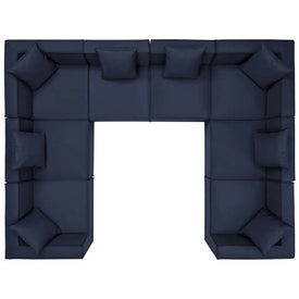 Saybrook Outdoor Patio Upholstered Eight-Piece Sectional Sofa