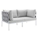 EEI-4964-GRY-GRY Outdoor/Patio Furniture/Outdoor Sofas