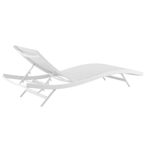 EEI-4038-WHI-WHI Outdoor/Patio Furniture/Outdoor Chaise Lounges