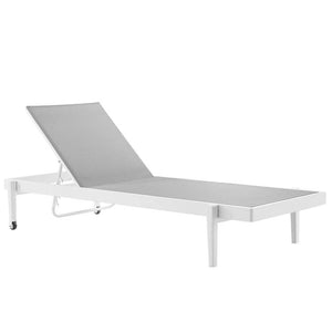 EEI-3610-WHI-GRY Outdoor/Patio Furniture/Outdoor Chaise Lounges