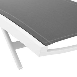 EEI-4038-WHI-GRY Outdoor/Patio Furniture/Outdoor Chaise Lounges