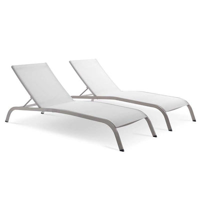 EEI-4005-WHI Outdoor/Patio Furniture/Outdoor Chaise Lounges