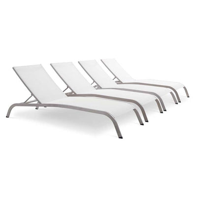 EEI-4007-WHI Outdoor/Patio Furniture/Outdoor Chaise Lounges