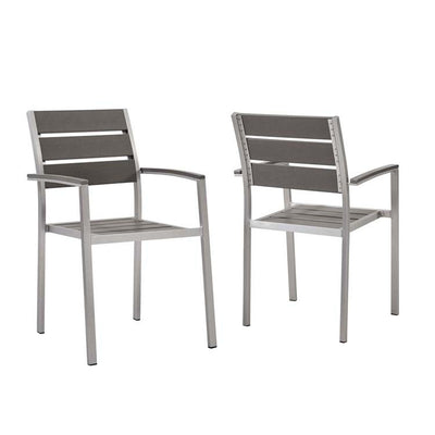 Product Image: EEI-4042-SLV-GRY Outdoor/Patio Furniture/Outdoor Chairs