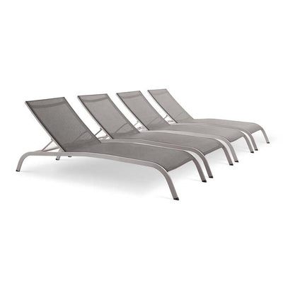 EEI-4007-GRY Outdoor/Patio Furniture/Outdoor Chaise Lounges