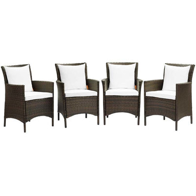 Product Image: EEI-4031-BRN-WHI Outdoor/Patio Furniture/Outdoor Chairs
