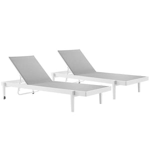 EEI-4204-WHI-GRY Outdoor/Patio Furniture/Outdoor Chaise Lounges