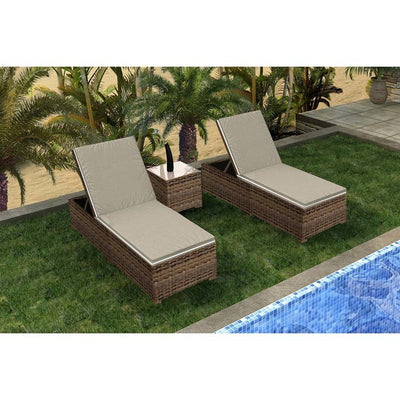FP-CYP-3CLS-HR-CH-1 Outdoor/Patio Furniture/Outdoor Chaise Lounges