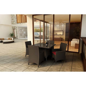 Barbados Five-Piece 48" Square Dining Set