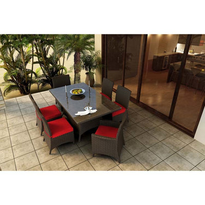 Product Image: FP-BAR-7DIN-REC-EB-CG-1 Outdoor/Patio Furniture/Patio Dining Sets