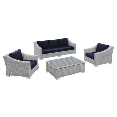 Product Image: EEI-4359-LGR-NAV Outdoor/Patio Furniture/Patio Conversation Sets