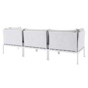 EEI-4967-WHI-GRY Outdoor/Patio Furniture/Outdoor Sofas