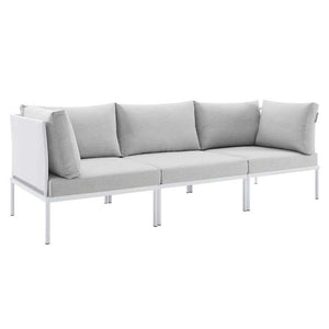 EEI-4967-WHI-GRY Outdoor/Patio Furniture/Outdoor Sofas