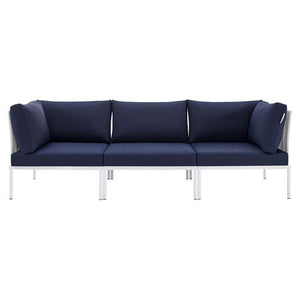 EEI-4967-WHI-NAV Outdoor/Patio Furniture/Outdoor Sofas