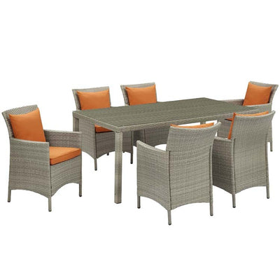 Product Image: EEI-4015-LGR-ORA-SET Outdoor/Patio Furniture/Patio Dining Sets