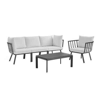 Product Image: EEI-3783-SLA-WHI Outdoor/Patio Furniture/Patio Conversation Sets