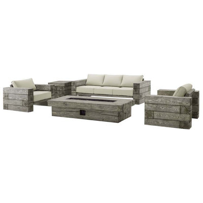Product Image: EEI-3651-LGR-BEI-SET Outdoor/Patio Furniture/Patio Conversation Sets