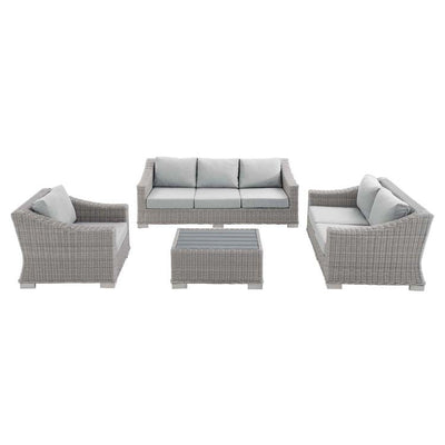 Product Image: EEI-4355-LGR-GRY Outdoor/Patio Furniture/Patio Conversation Sets